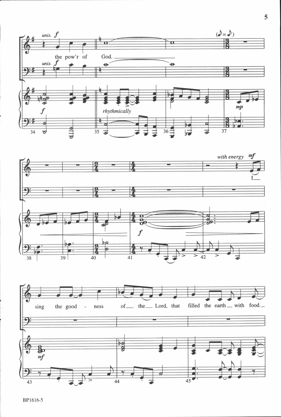 The Mighty Power of God - SATB 4-Part scores gallery preview page 5