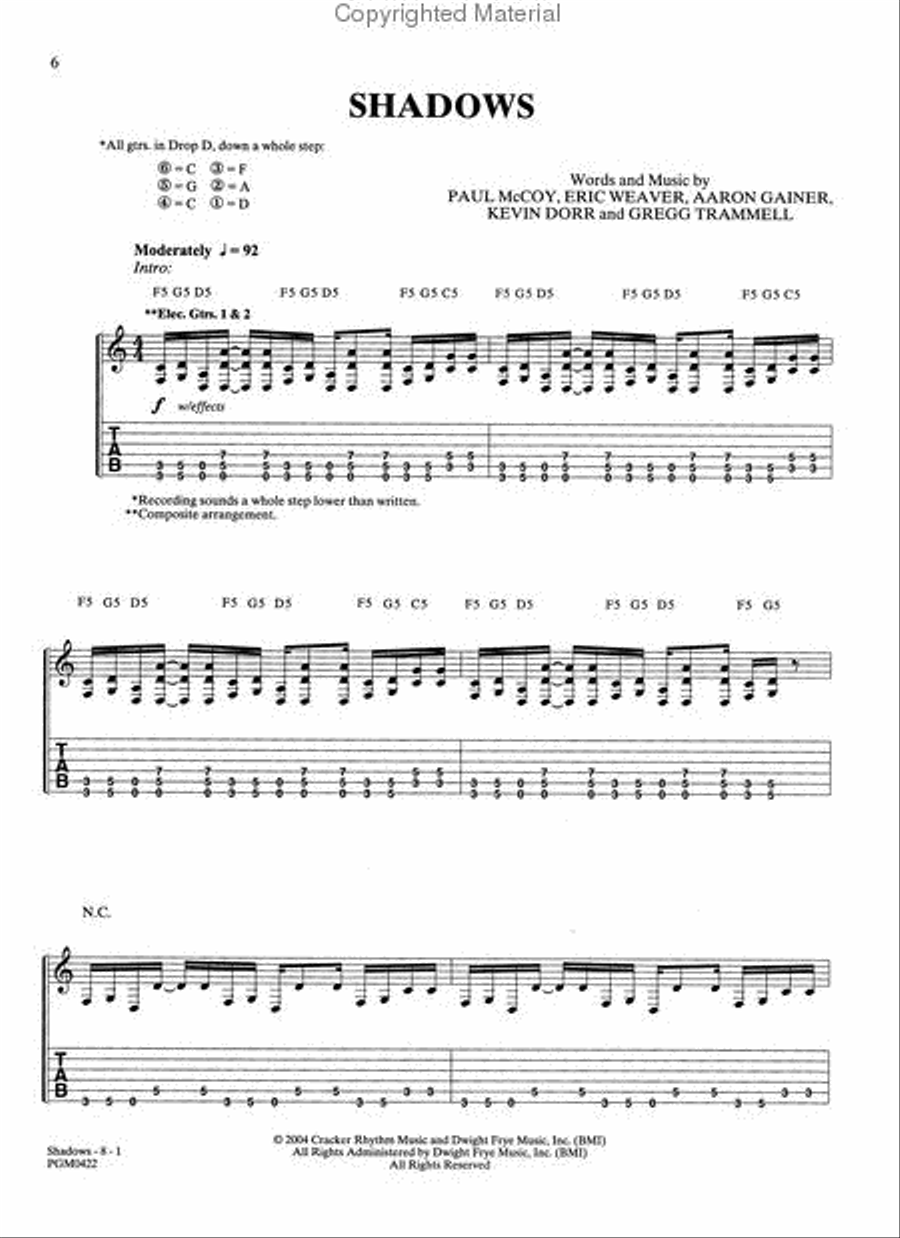 12 Stones -- Potter's Field Electric Guitar scores gallery preview page 2