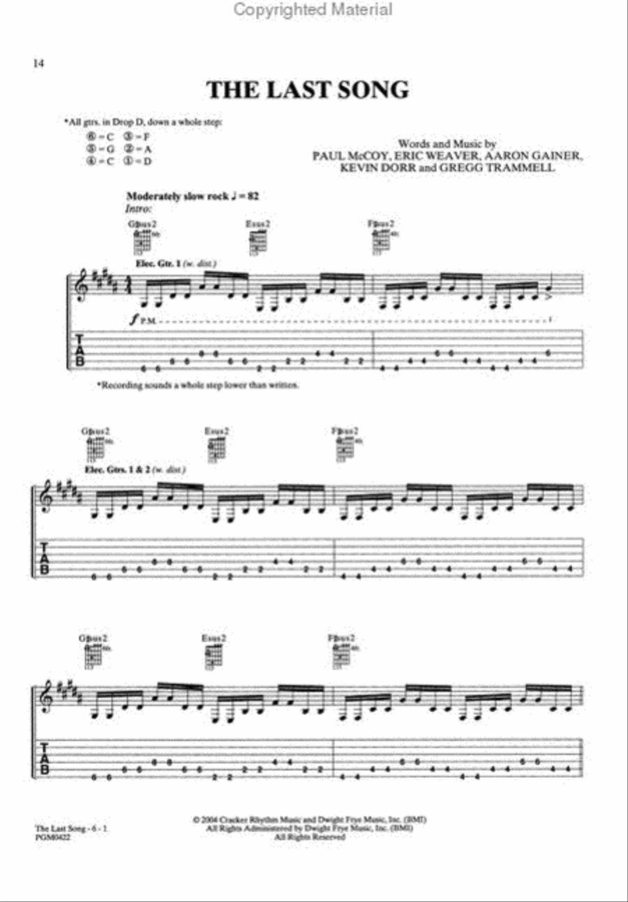 12 Stones -- Potter's Field Electric Guitar scores gallery preview page 3