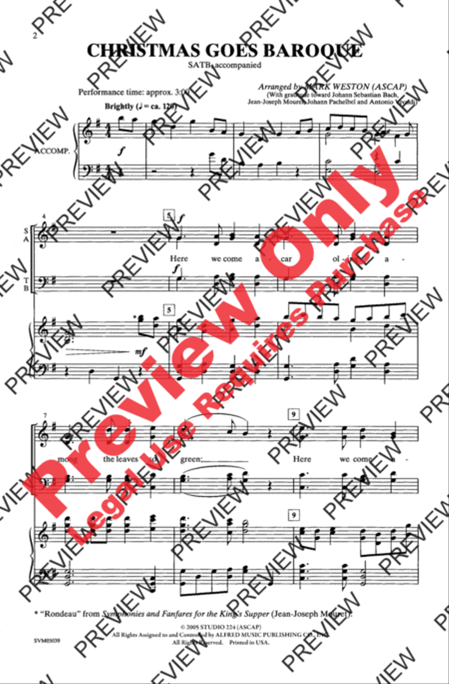 Christmas Goes Baroque Christmas Goes Baroque 4-Part scores gallery preview page 2