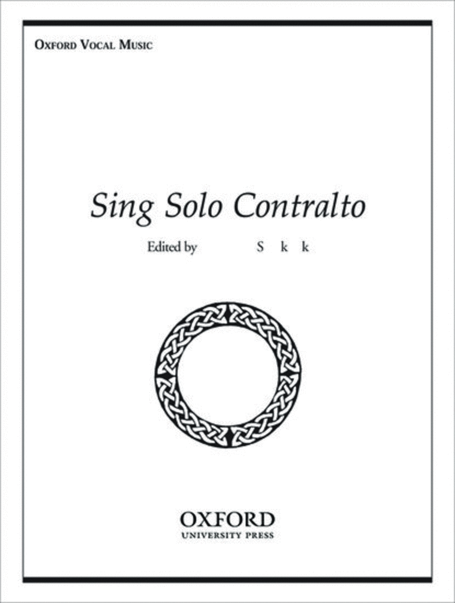 Sing Solo Contralto Alto Voice scores gallery preview page 1
