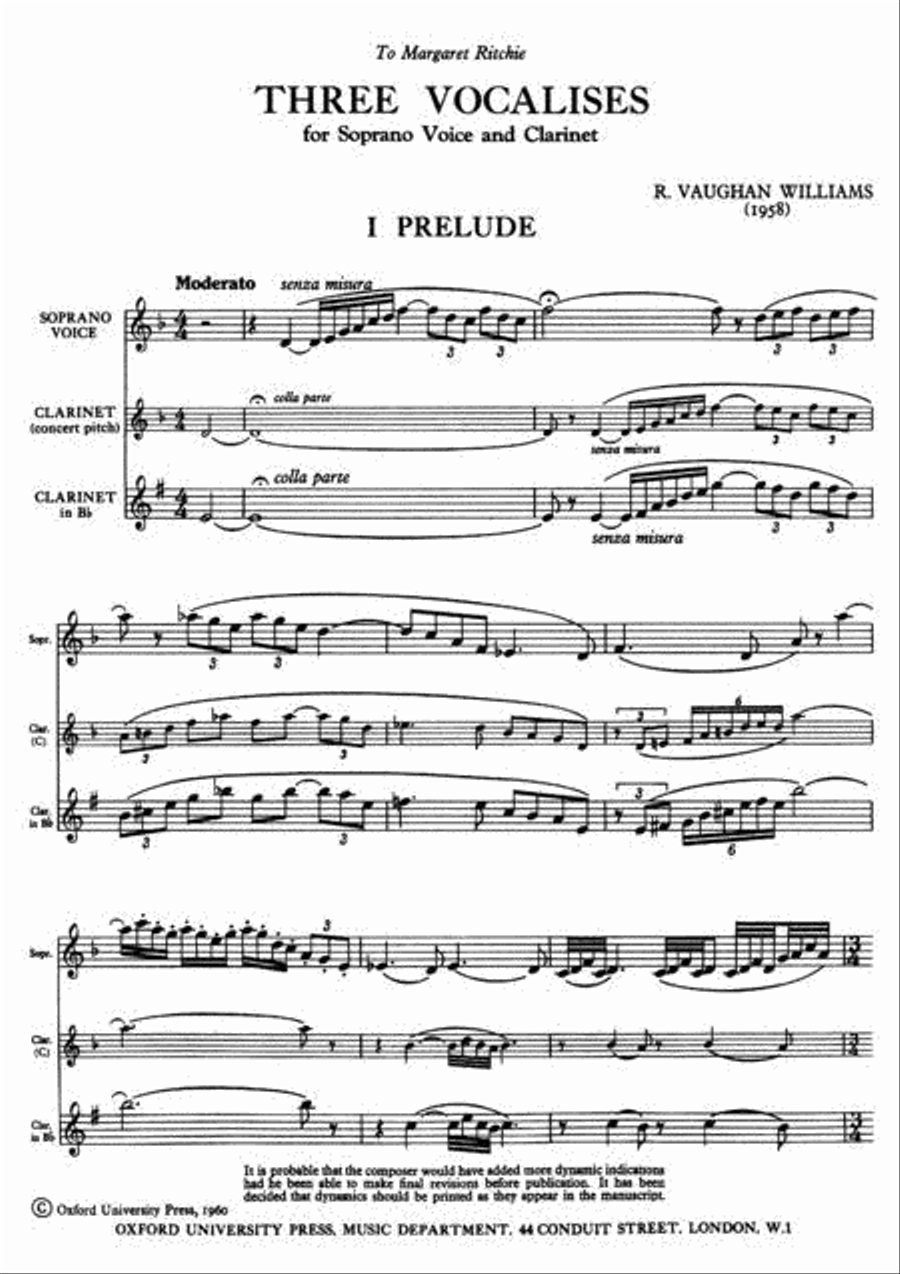 Three Vocalises Soprano Voice scores gallery preview page 2