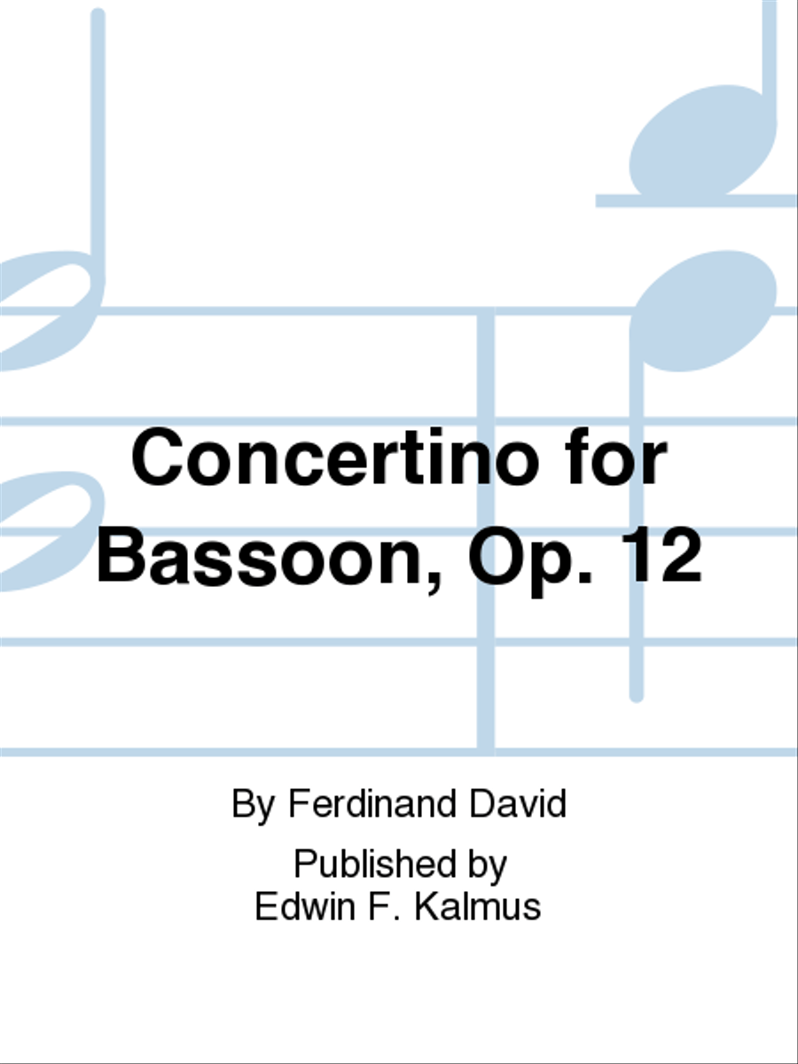 Concertino for Bassoon, Op. 12 Bassoon Solo scores gallery preview page 1