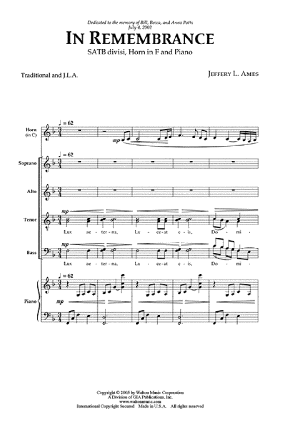 In Remembrance In Remembrance Divisi scores gallery preview page 2