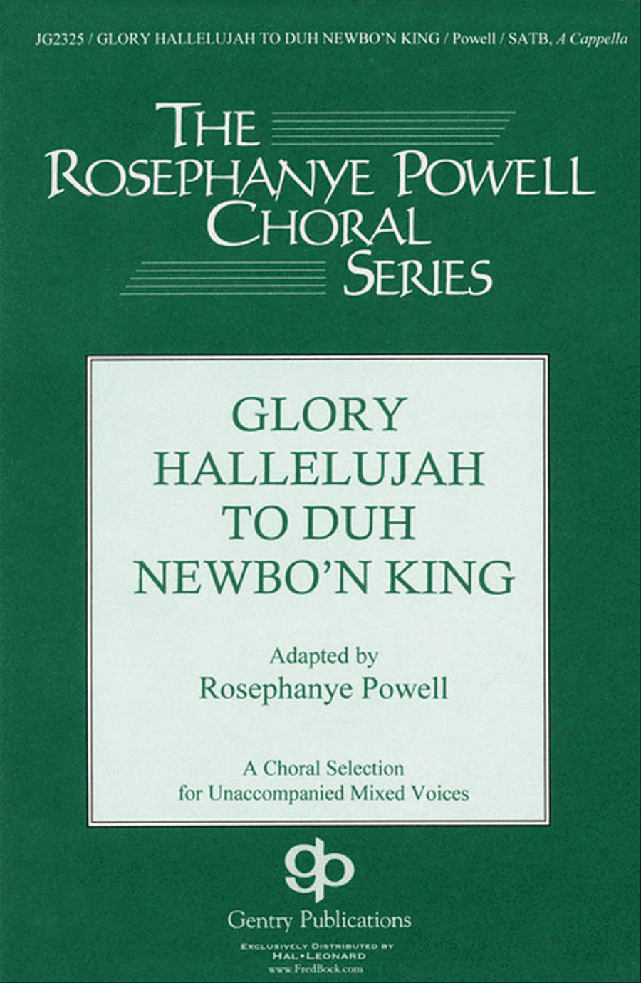 Glory Hallelujah to Duh Newbo'n King! 4-Part scores gallery preview page 1
