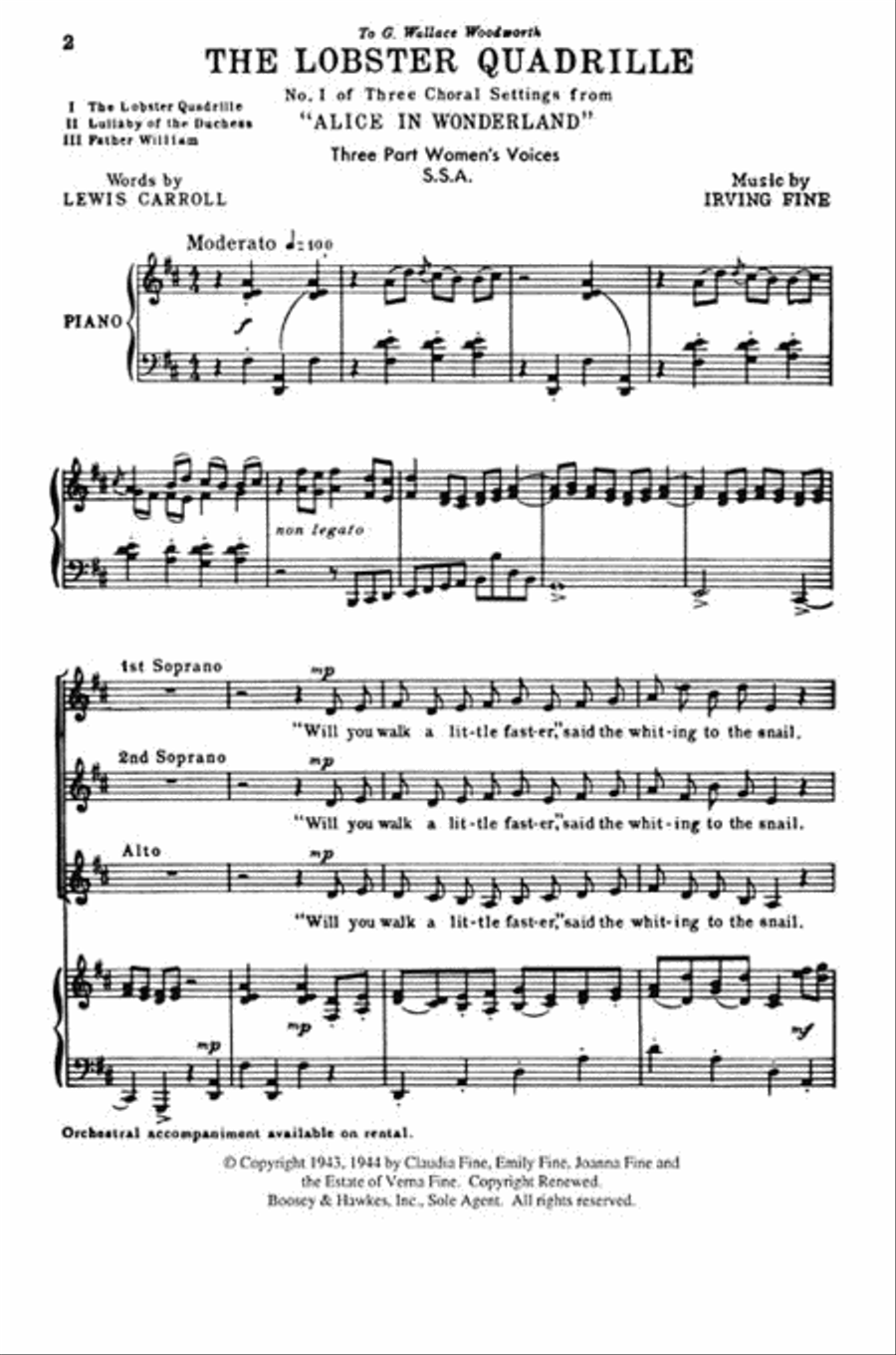 Lobster Quadrille Lobster Quadrille SSA scores gallery preview page 3