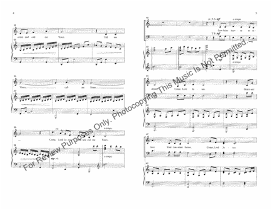 Call Me Yours Call Me Yours 4-Part scores gallery preview page 3
