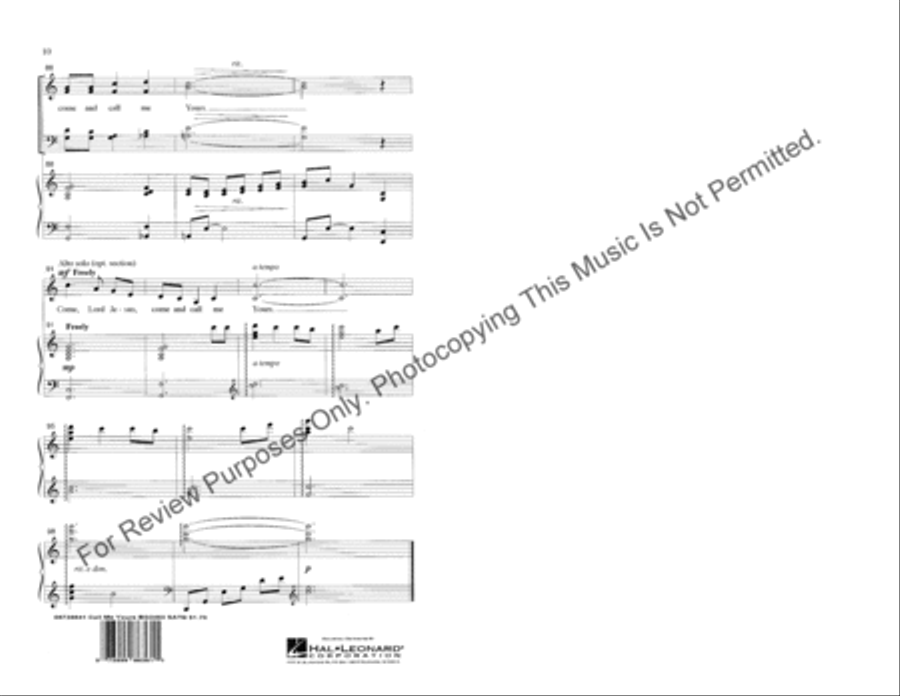 Call Me Yours Call Me Yours 4-Part scores gallery preview page 6