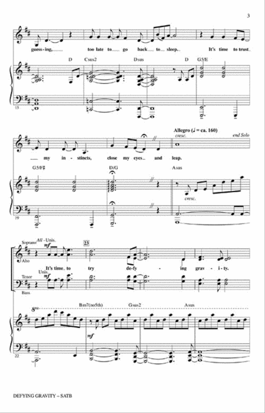 Defying Gravity 4-Part scores gallery preview page 3