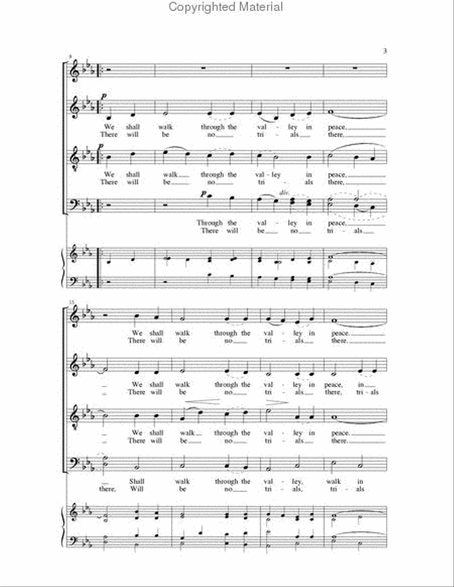 We Shall Walk Through the Valley 4-Part scores gallery preview page 3