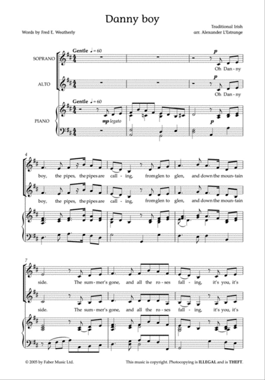 Danny Boy and Other Classic Irish Melodies 2-Part scores gallery preview page 6