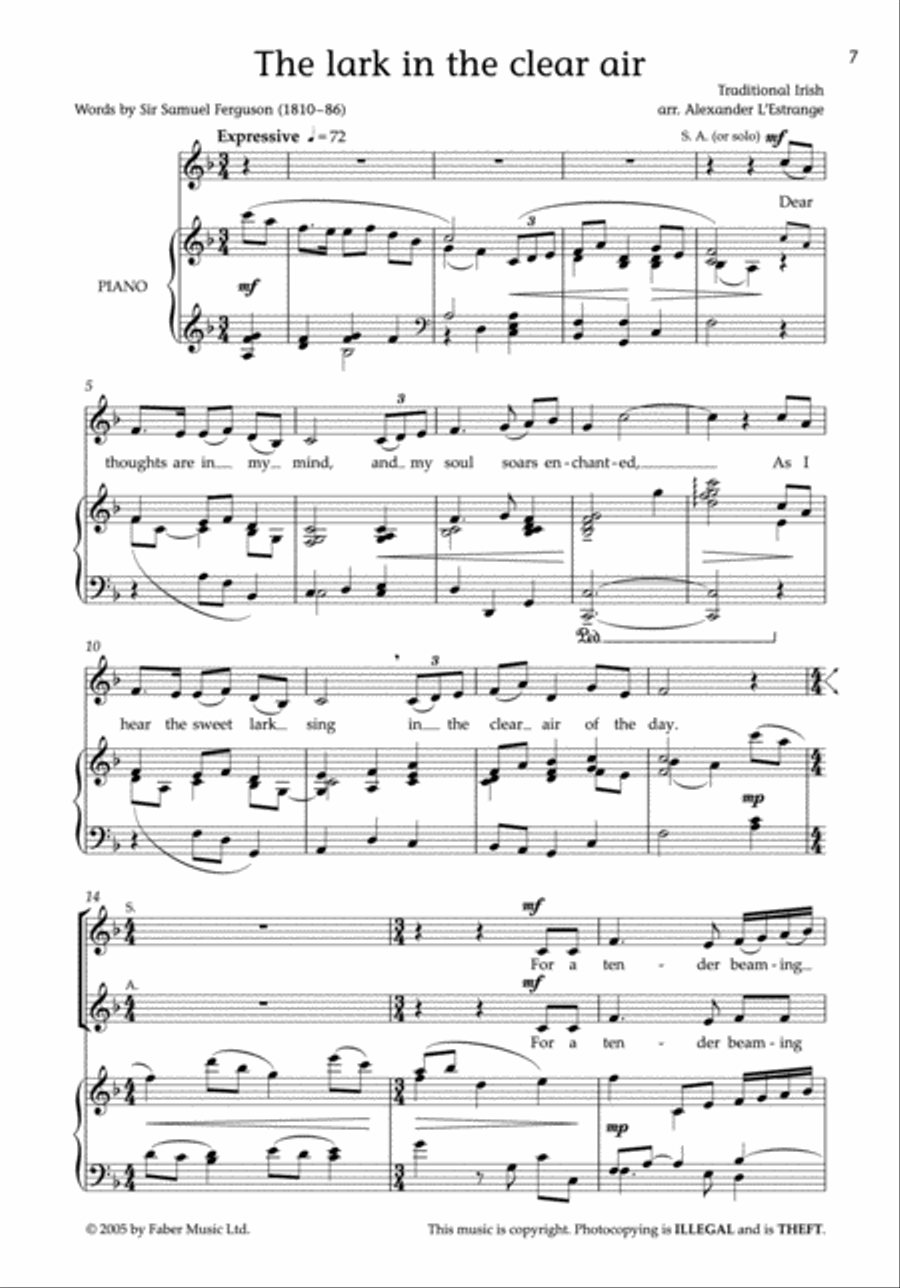 Danny Boy and Other Classic Irish Melodies 2-Part scores gallery preview page 7