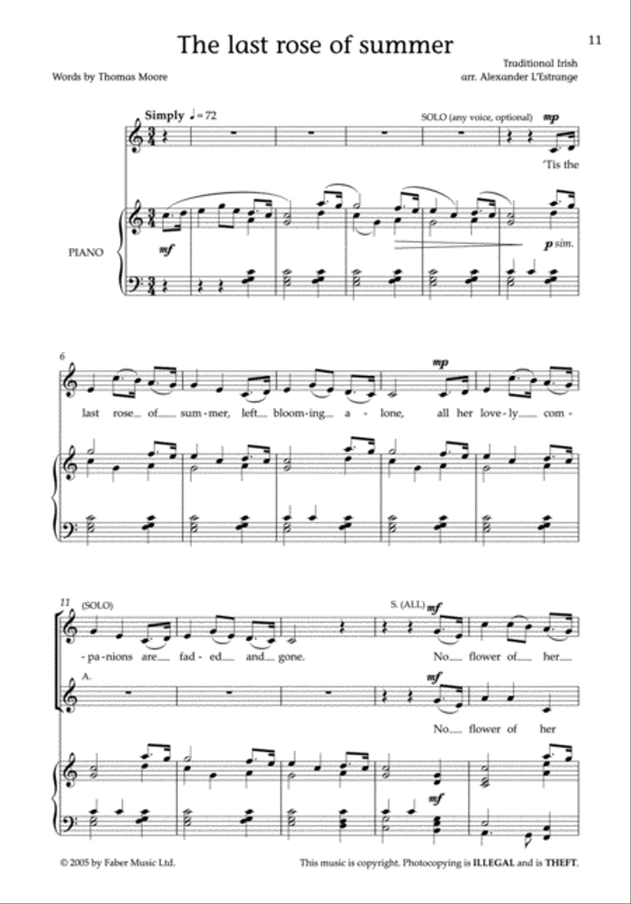 Danny Boy and Other Classic Irish Melodies 2-Part scores gallery preview page 8