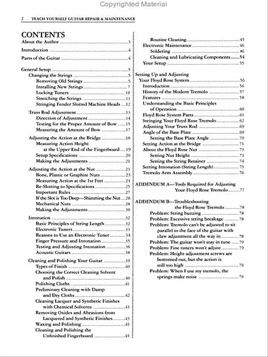 Alfred's Teach Yourself Guitar Repair & Maintenance Easy Guitar scores gallery preview page 2