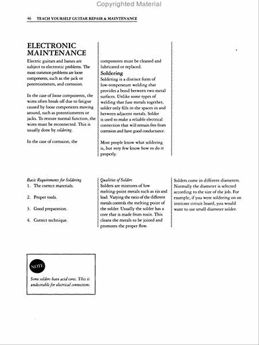 Alfred's Teach Yourself Guitar Repair & Maintenance Easy Guitar scores gallery preview page 3
