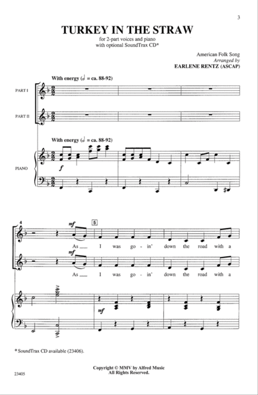 Turkey in the Straw Choir scores gallery preview page 2