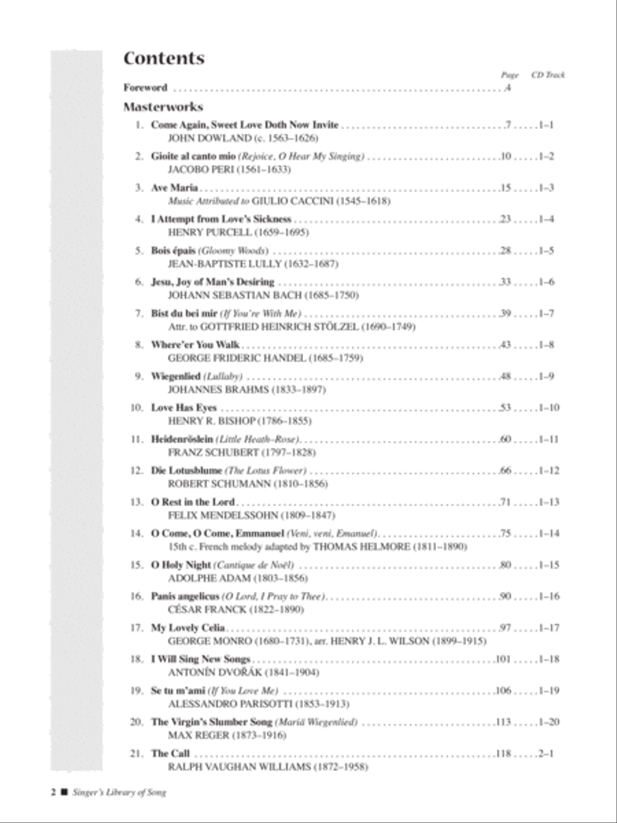 Singer's Library of Song Singer's Library of Song Voice Solo scores gallery preview page 2