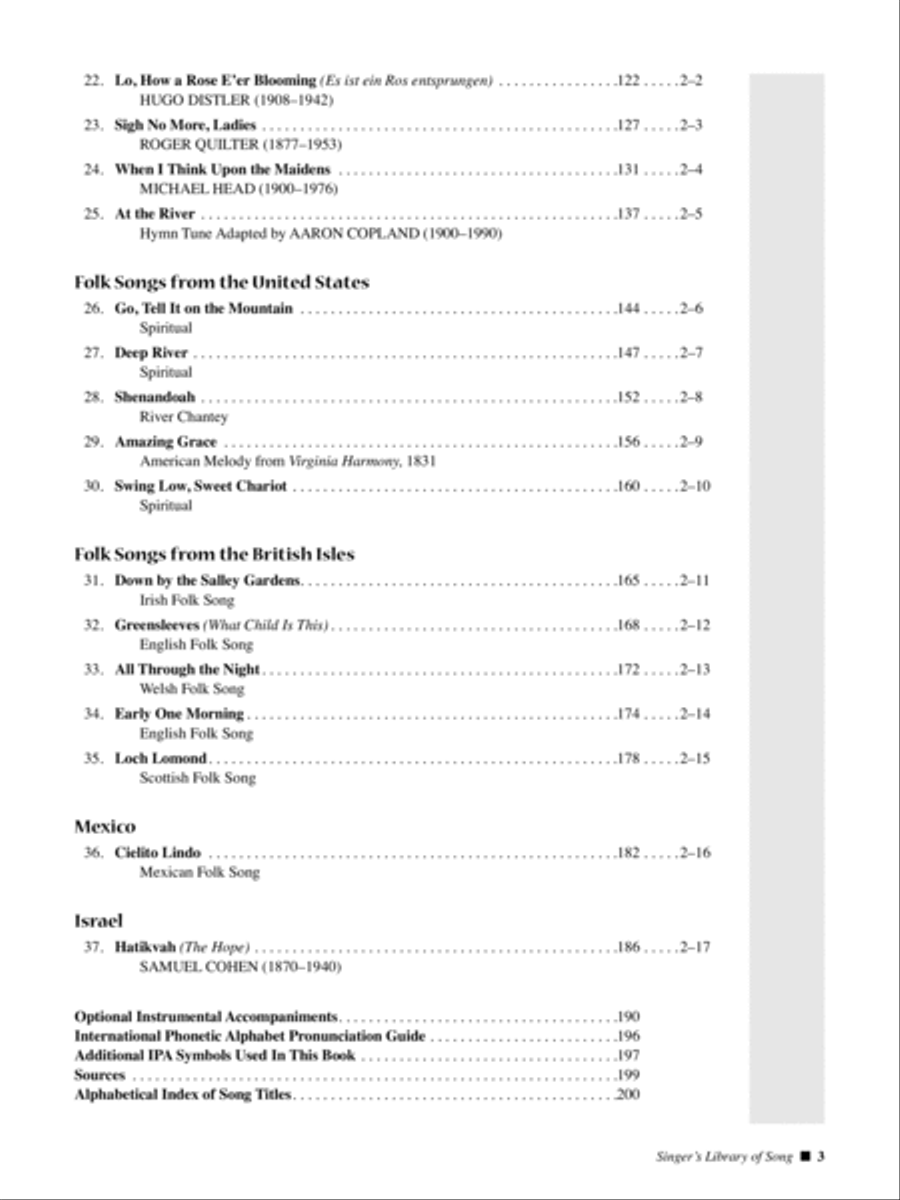 Singer's Library of Song Singer's Library of Song Voice Solo scores gallery preview page 3