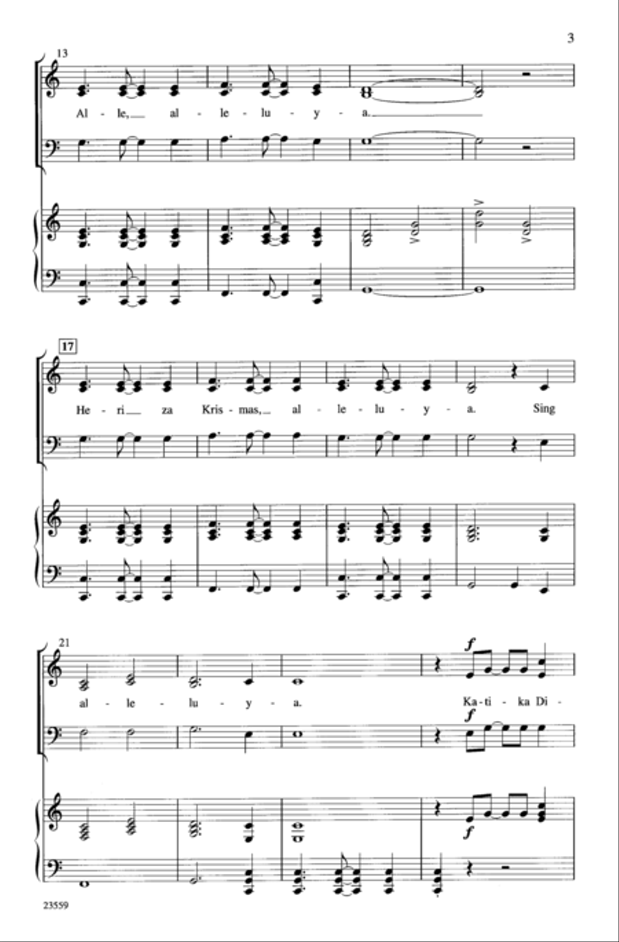 Heri Za Krismas Choir scores gallery preview page 3