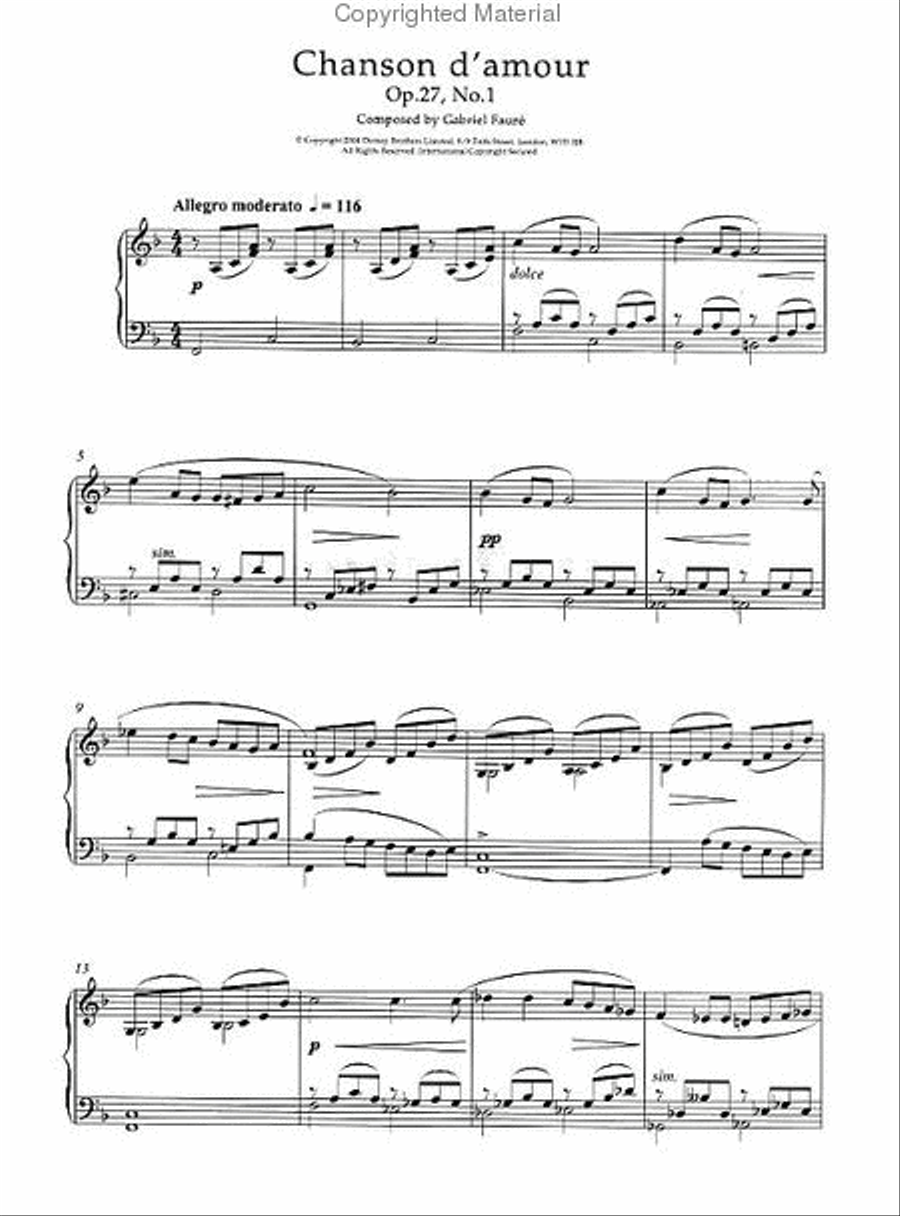 Fauré Gold – The Essential Collection Piano Solo scores gallery preview page 2