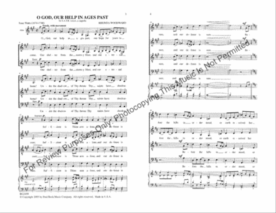 O God Our Help in Ages Past 4-Part scores gallery preview page 2