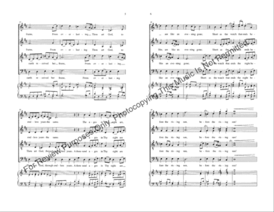 O God Our Help in Ages Past 4-Part scores gallery preview page 3