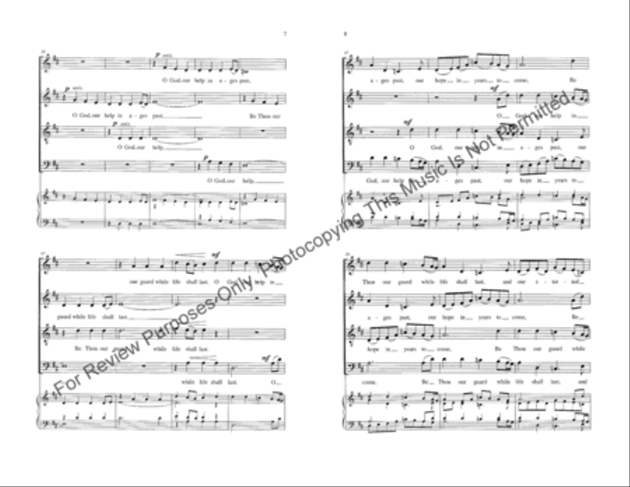 O God Our Help in Ages Past 4-Part scores gallery preview page 4