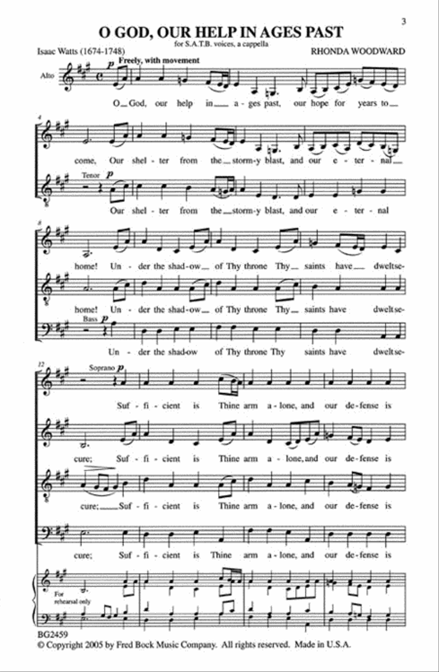 O God Our Help in Ages Past 4-Part scores gallery preview page 6