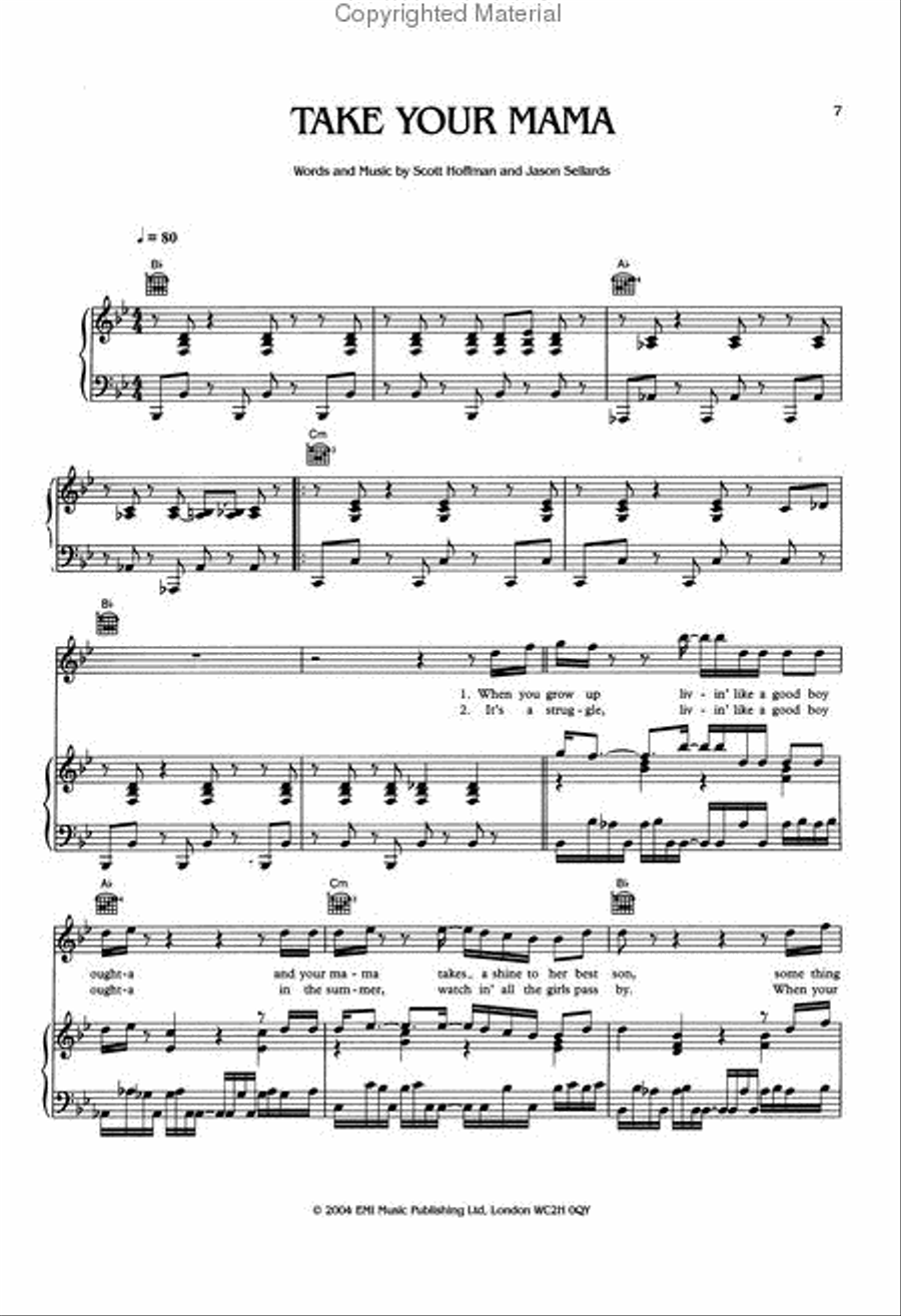 Scissor Sisters Piano, Vocal, Guitar scores gallery preview page 3