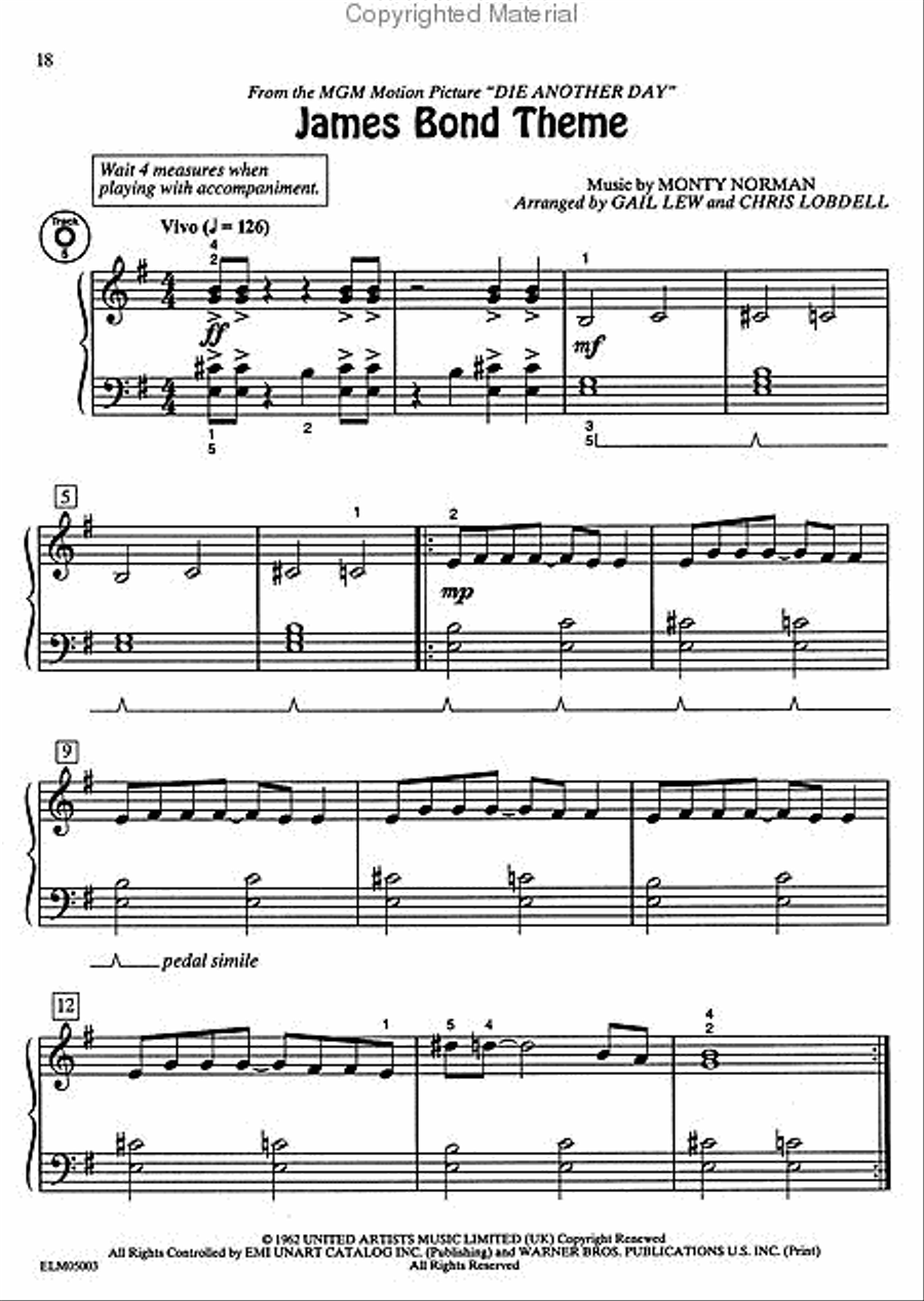 Popular Piano Library Movie Hits Easy Piano scores gallery preview page 4