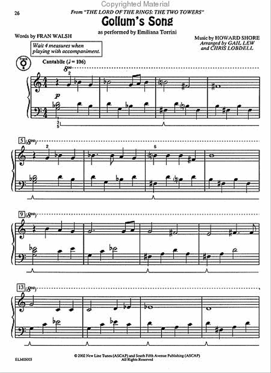 Popular Piano Library Movie Hits Easy Piano scores gallery preview page 5