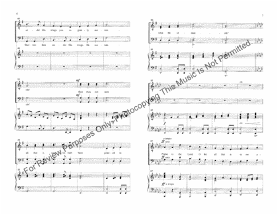 Praise to the Lord, the Almighty TTBB scores gallery preview page 4