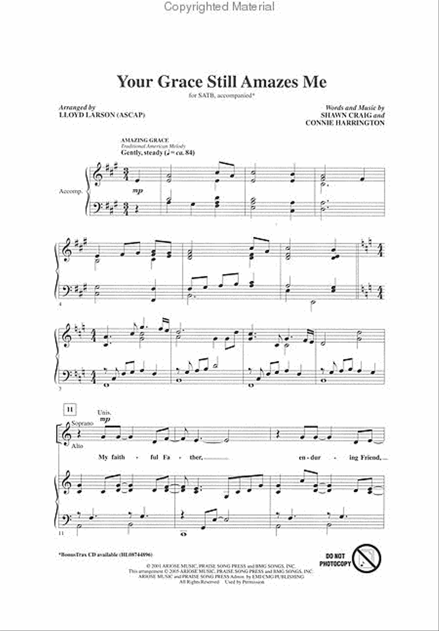 Your Grace Still Amazes Me 4-Part scores gallery preview page 2