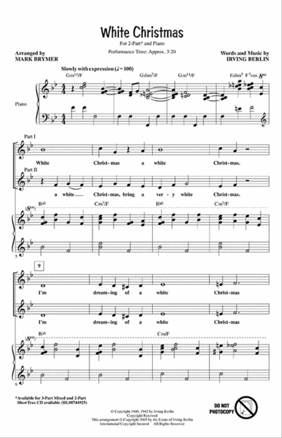 White Christmas White Christmas 2-Part scores gallery preview page 2