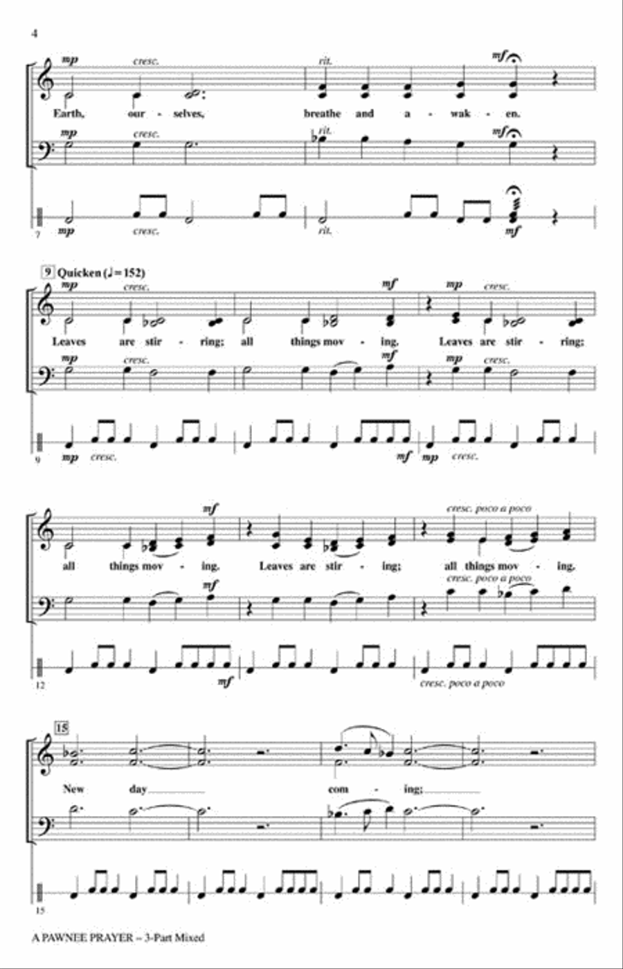 A Pawnee Prayer A Pawnee Prayer 3-Part scores gallery preview page 3