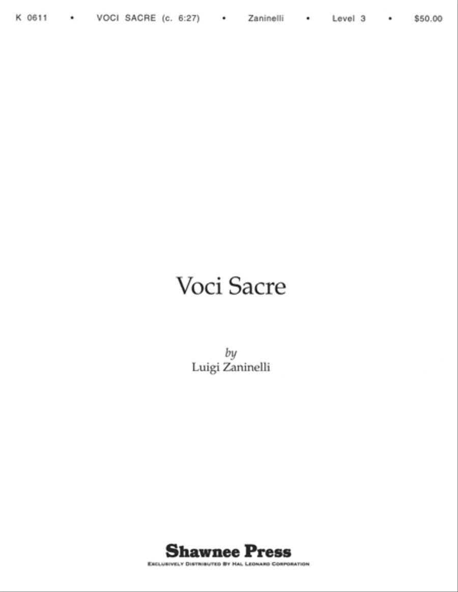 Voci Sacre Voci Sacre Concert Band scores gallery preview page 1