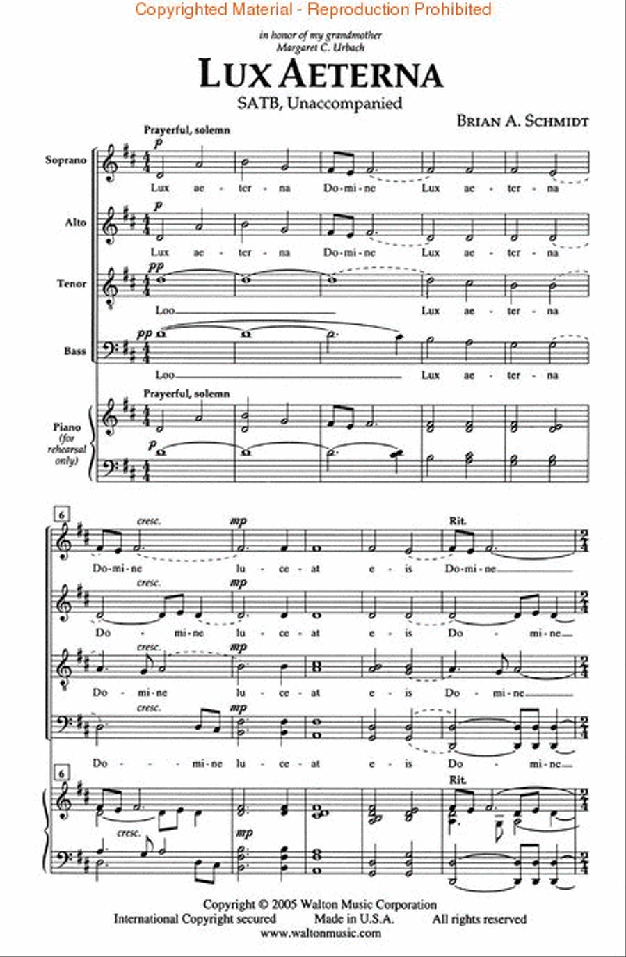 Lux Aeterna (SATB divisi) Divisi scores gallery preview page 2