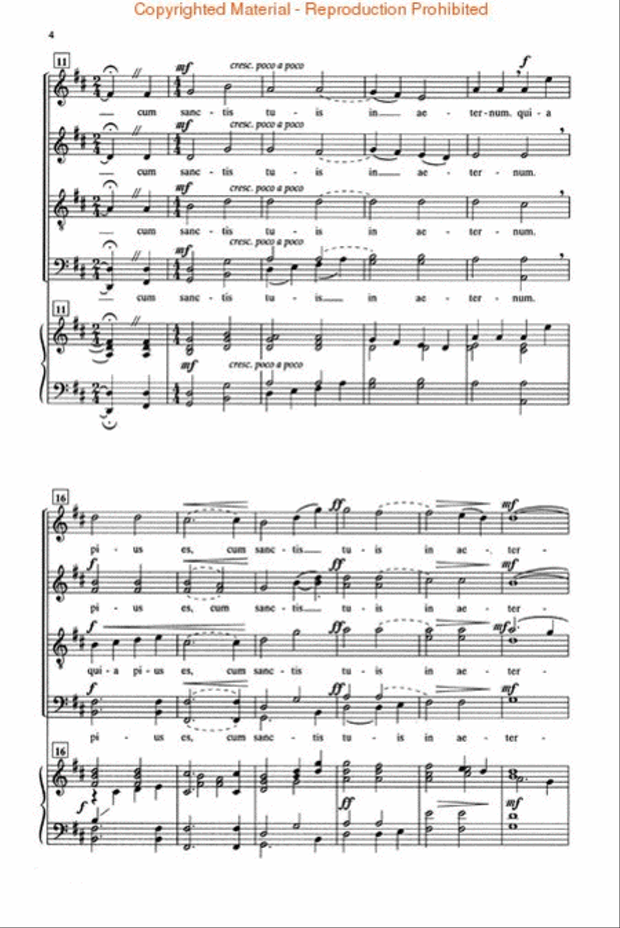 Lux Aeterna (SATB divisi) Divisi scores gallery preview page 3