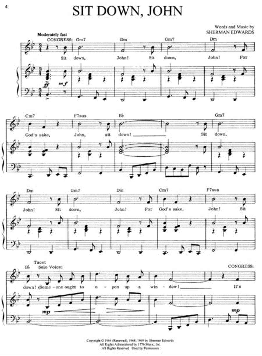 1776 Piano, Vocal, Guitar scores gallery preview page 2