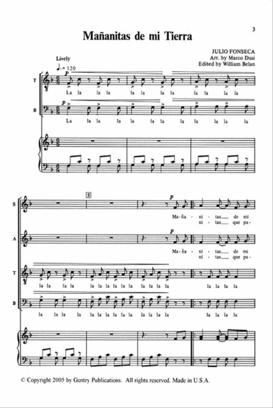 Mananitas De Mi Tierra Mananitas De Mi Tierra 4-Part scores gallery preview page 2