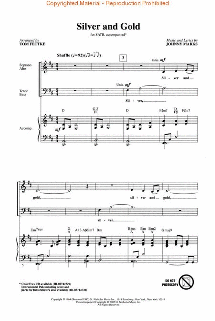 Silver and Gold 4-Part scores gallery preview page 2