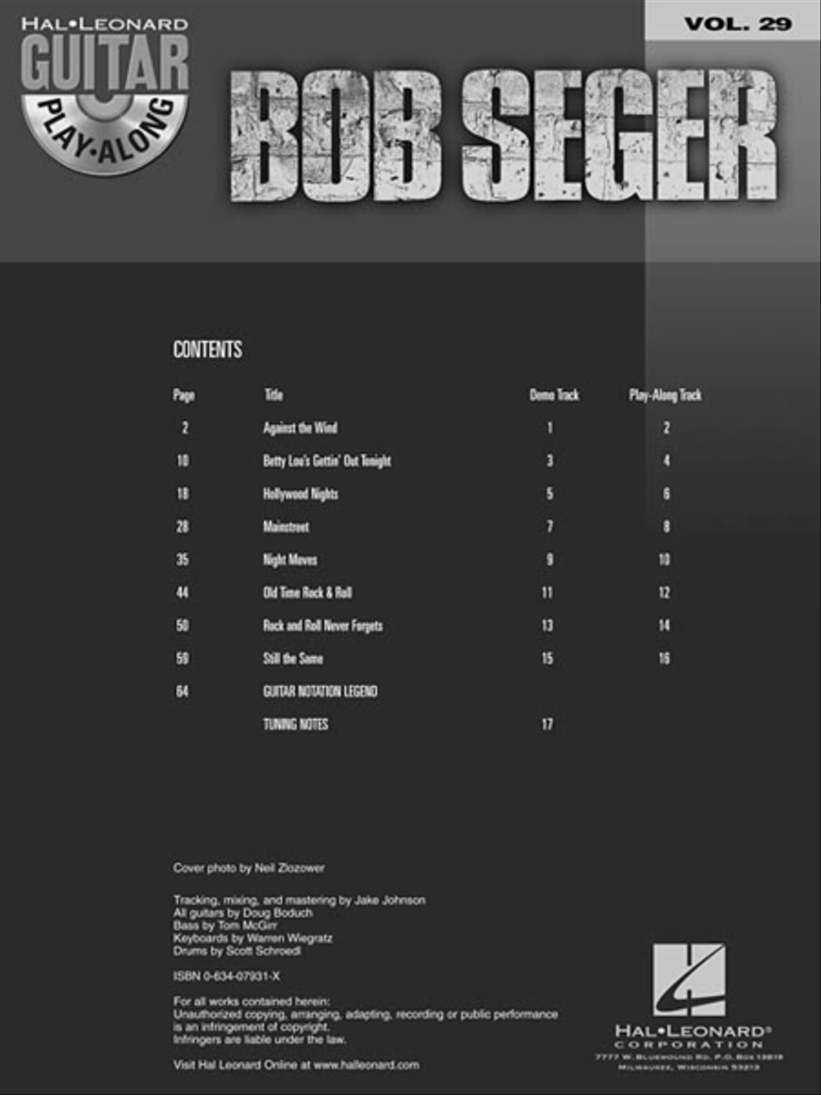 Bob Seger Bob Seger Guitar Tablature scores gallery preview page 3