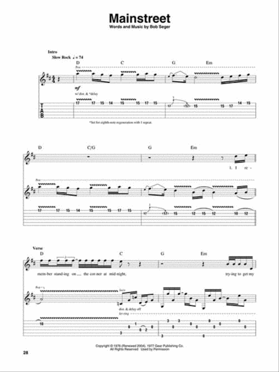 Bob Seger Bob Seger Guitar Tablature scores gallery preview page 7