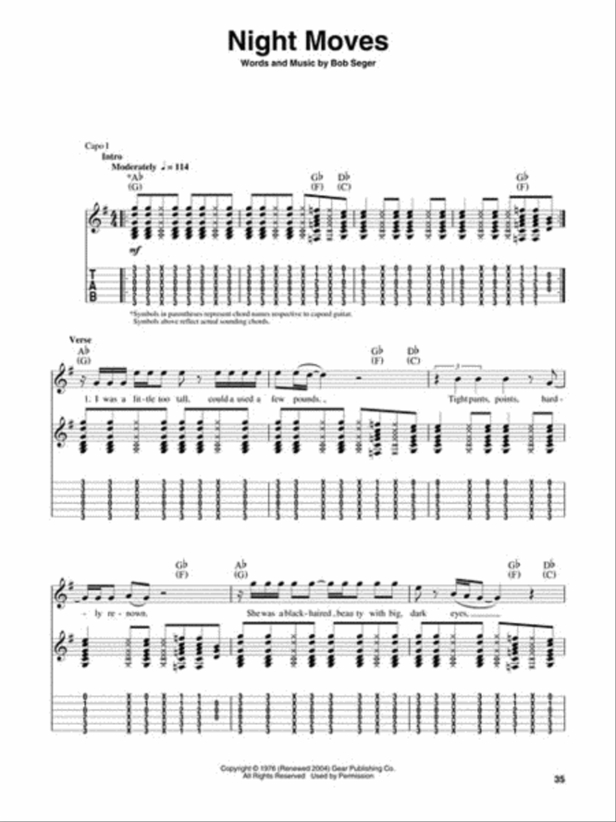 Bob Seger Bob Seger Guitar Tablature scores gallery preview page 8