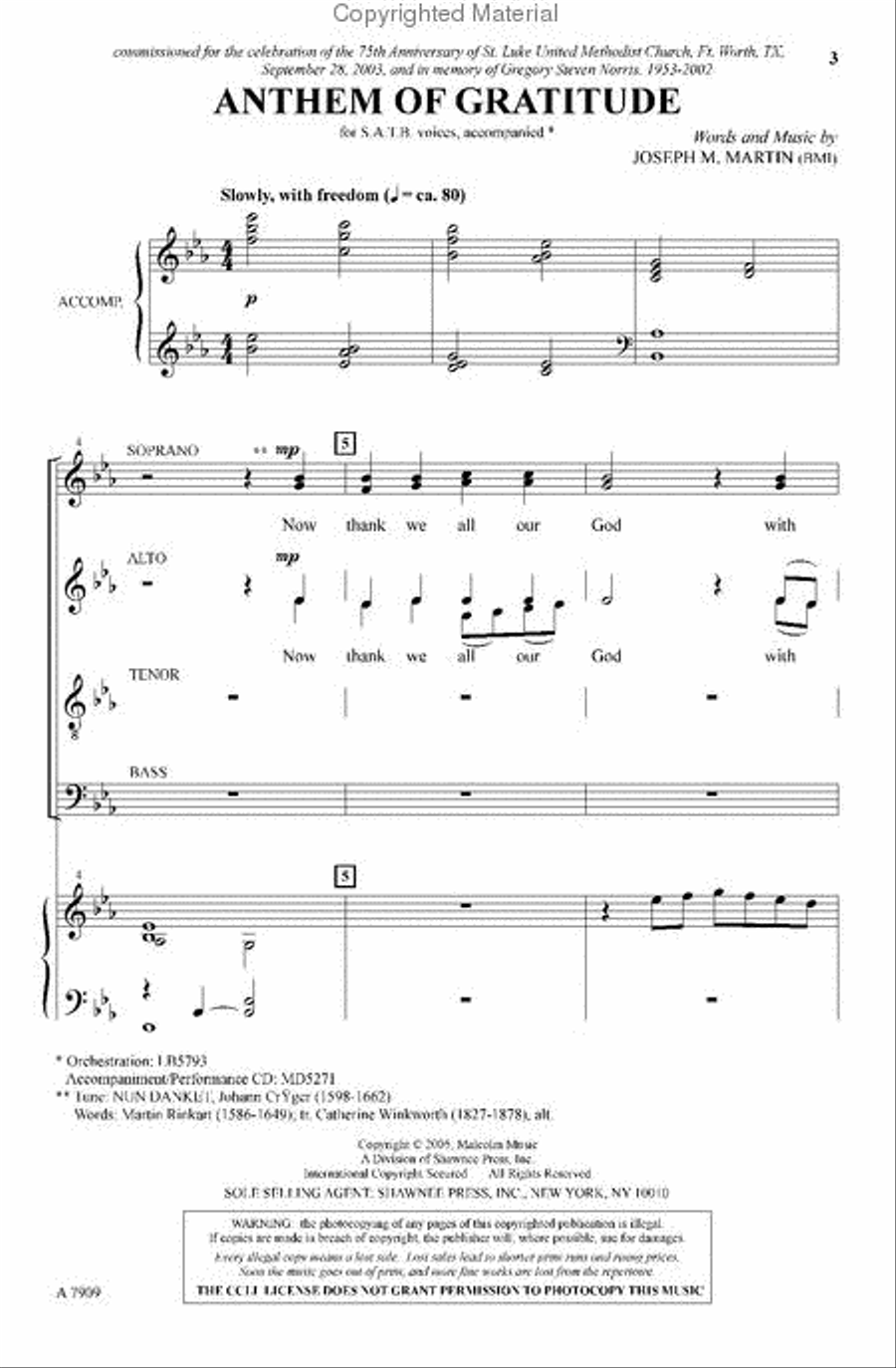 Anthem of Gratitude Anthem of Gratitude 4-Part scores gallery preview page 2