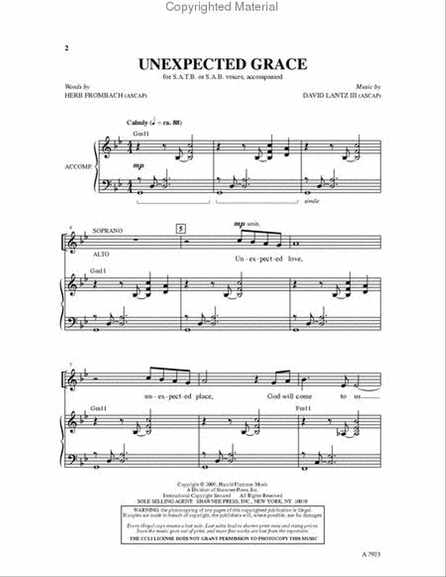 Unexpected Grace Unexpected Grace 4-Part scores gallery preview page 2