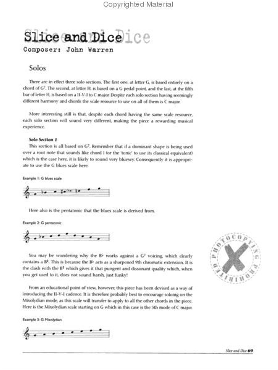 Jazz Works for ensembles, 1. Initial Level (Teacher's Book & CD) Jazz Ensemble scores gallery preview page 2