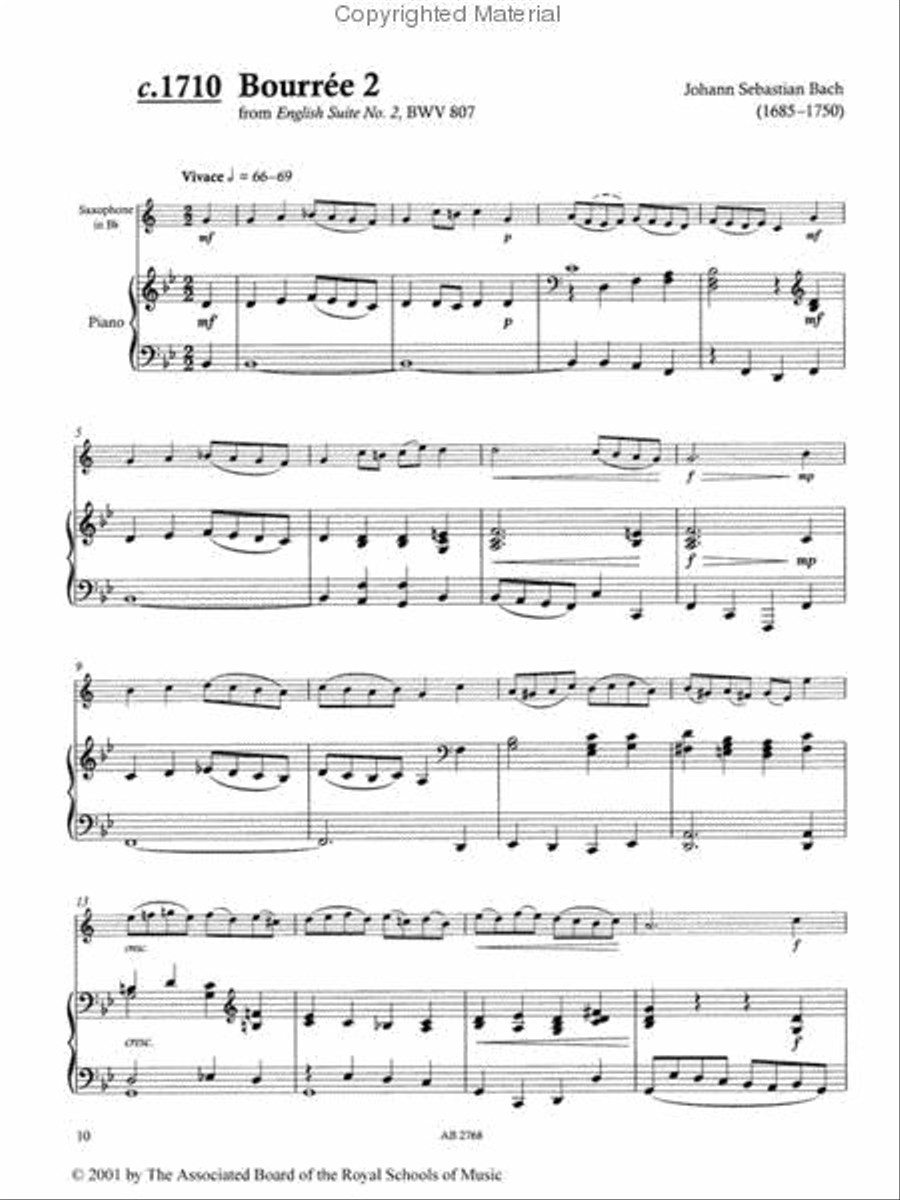 Time Pieces for B flat Saxophone, Volume 1 Piano scores gallery preview page 2