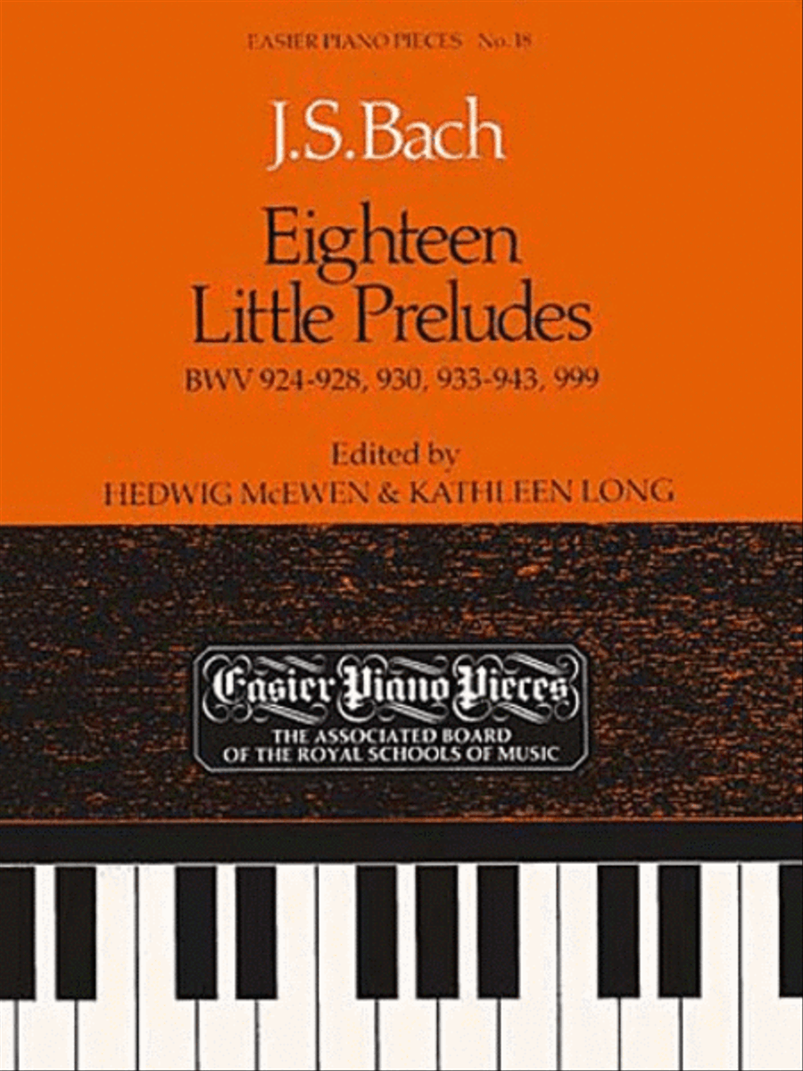 Eighteen Little Preludes BWV 924-8, 930, 933-43 & 999 Piano Method scores gallery preview page 1