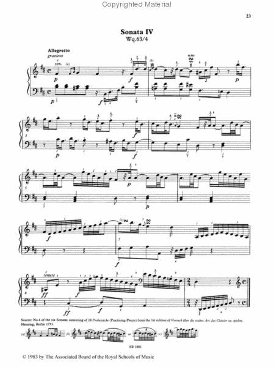 Selected Keyboard Works, Book IV: Six Sonatas Piano Method scores gallery preview page 2
